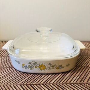 Vintage Corning Ware Floral Bouquet A-B-B Casserole Dish 1 Quart 8 x 8 w…